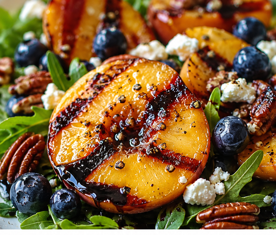 Grilled Peach Blueberry Salad (Juicy Summer Flavors in Every Bite)