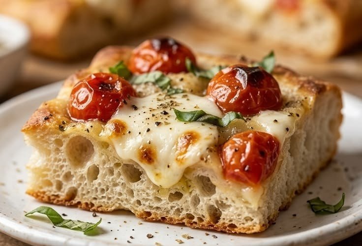 Easy Margherita Focaccia Bread Recipe (Golden, Cheesy, and Perfect for Beginners)