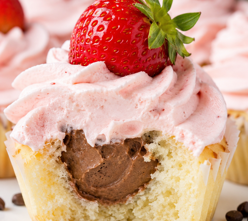 Neapolitan Cream Cupcakes (The Prettiest Triple Flavor Treat You’ll Bake This Year)