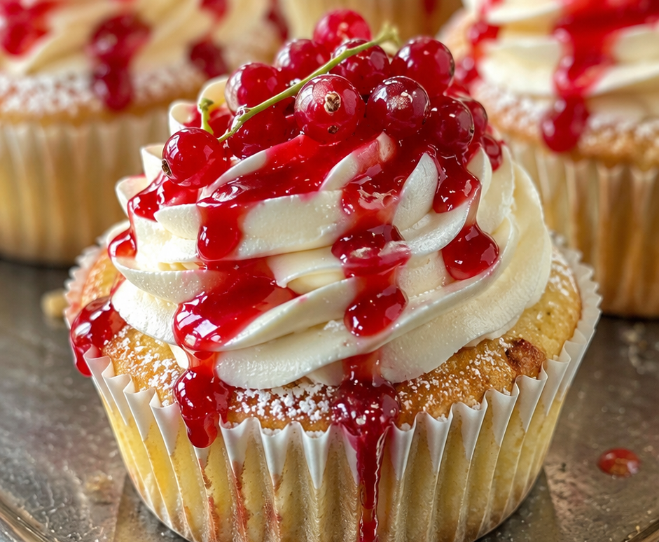 Red Currant Cupcakes (Tangy, Sweet & Beautifully Bright)