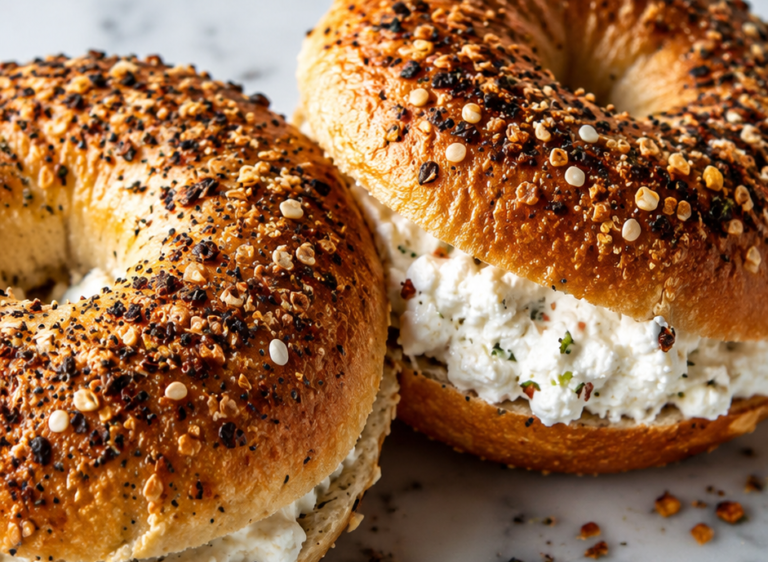 3-Ingredient High-Protein Cottage Cheese Bagels