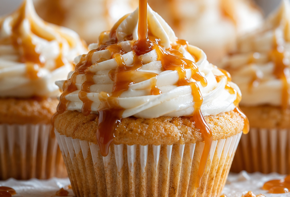 Butterbeer Cupcakes with Butterscotch Drizzle (Irresistible Harry Potter-Inspired Treat!)