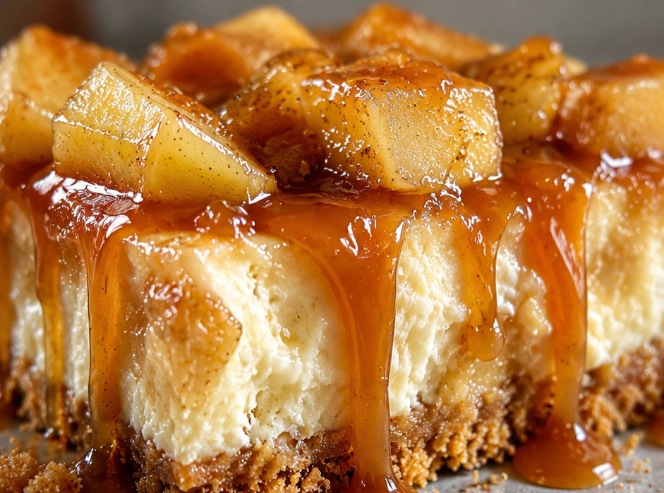 Caramel Apple Cheesecake Bars (Irresistible Fall Dessert Ready in One Pan)