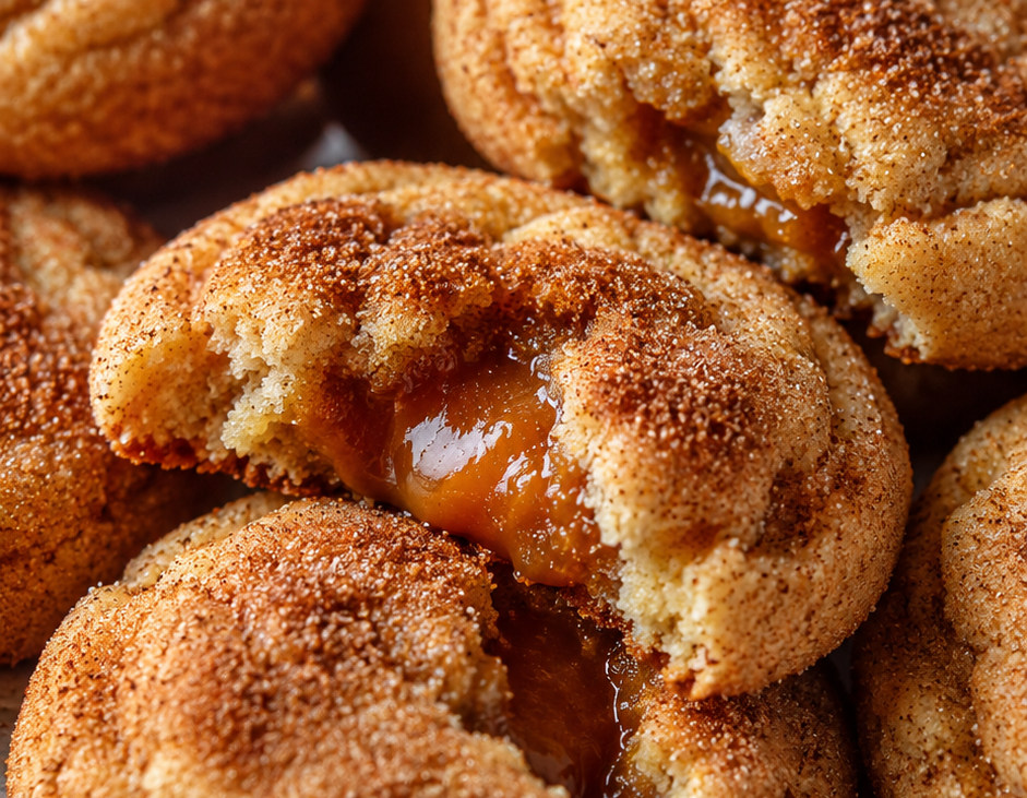 Caramel Lava Snickerdoodle Cookies (Soft Centers That Ooze with Caramel)