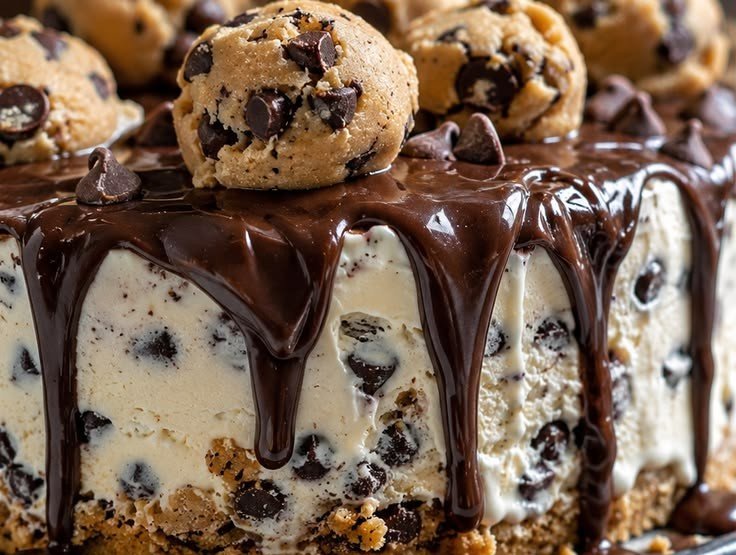 Easy Chocolate Chip Ice Cream Cake (No-Bake Summer Showstopper)