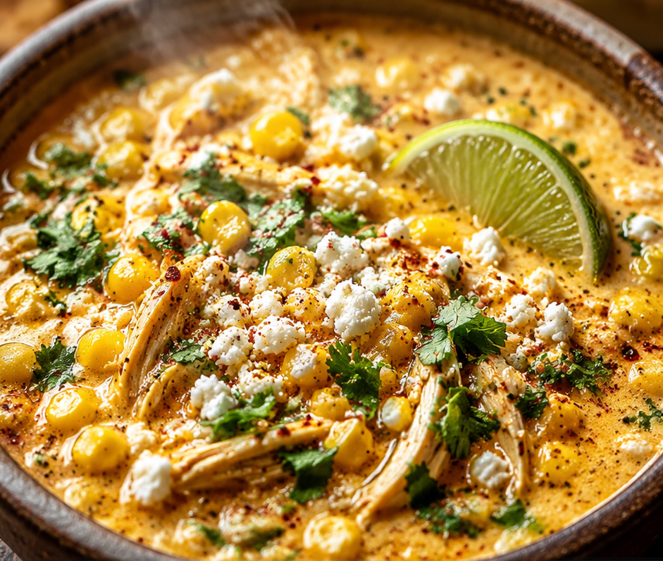 Easy Crockpot Mexican Street Corn Soup (Creamy Comfort in Every Bowl!)