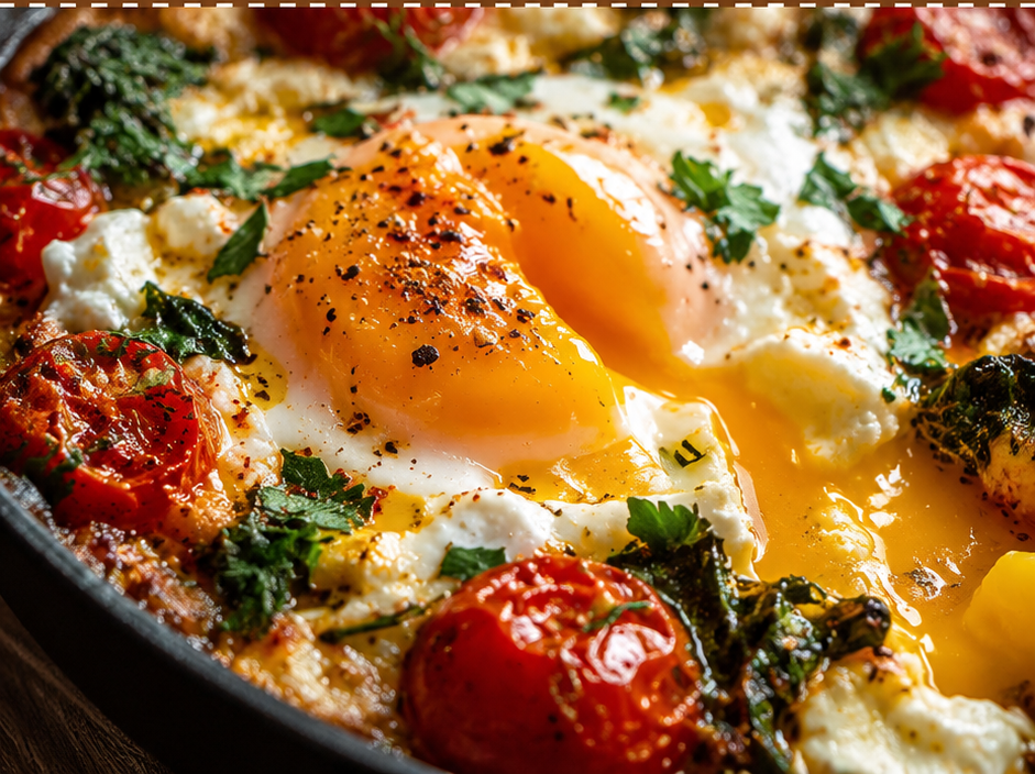 Easy & Delicious Mediterranean Baked Feta Eggs Recipe (One-Pan Breakfast Magic)