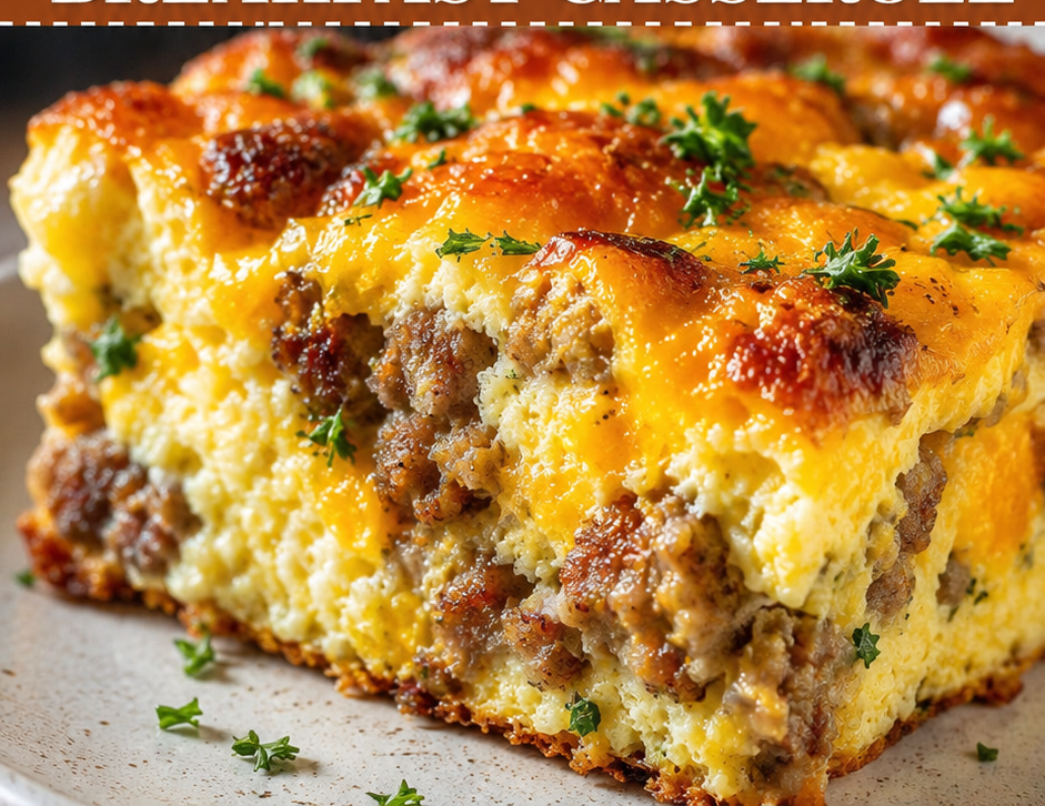 Easy Make-Ahead Sausage and Egg Breakfast Casserole (Perfect for Busy Mornings and Holiday Brunch!)