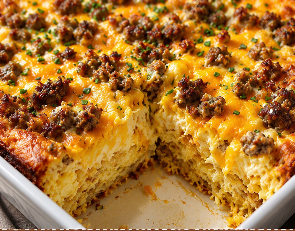 Easy Sausage Hashbrown Breakfast Casserole Recipe (Make-Ahead Magic for Busy Mornings)