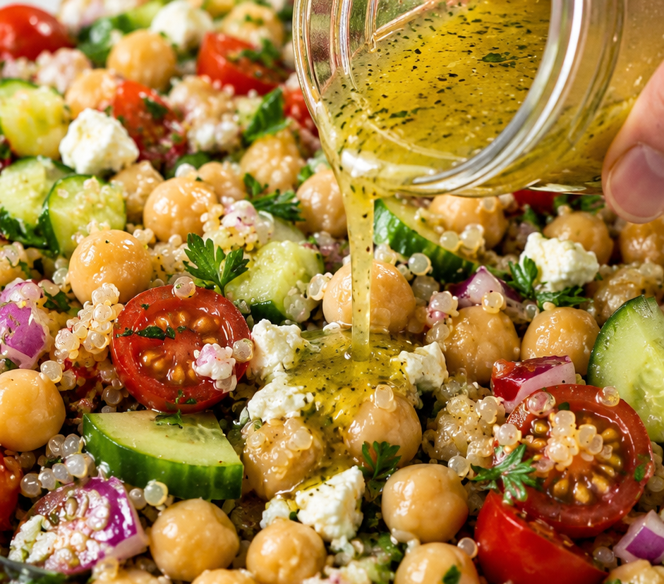 High-Protein Chickpea & Quinoa Salad (The Ultimate Make-Ahead Lunch!)