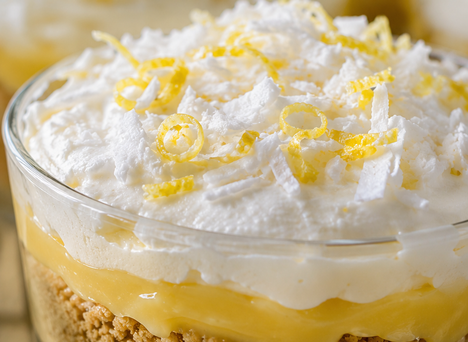 Easy Lemon Coconut Cream Dessert Cups (No-Bake Tropical Bliss in Minutes)