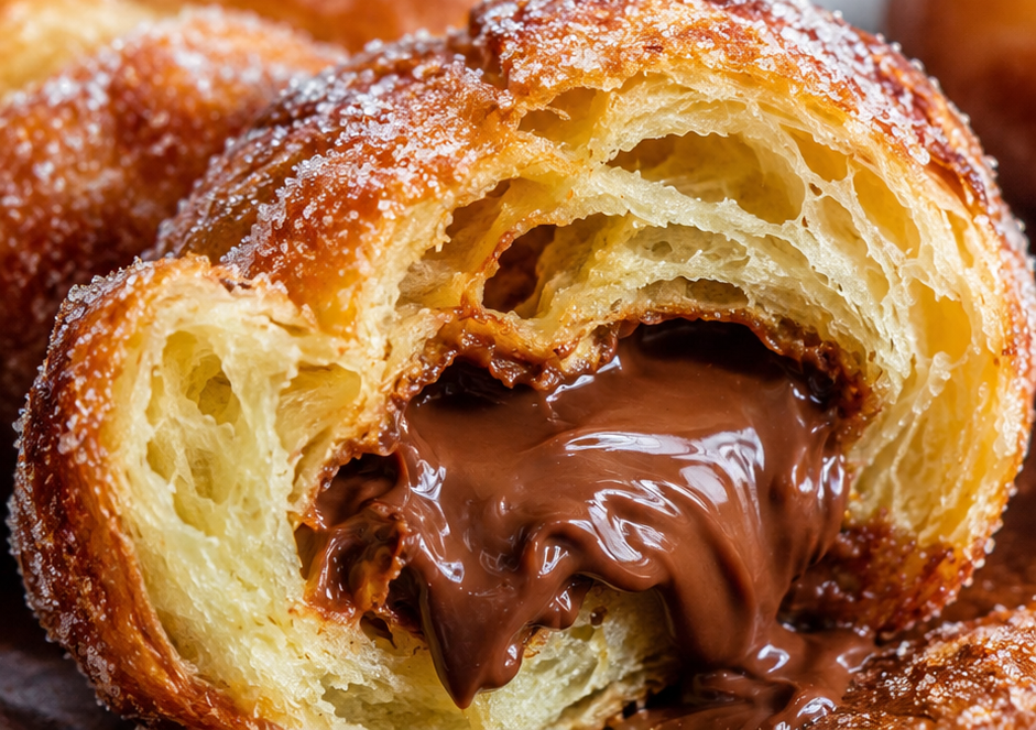 Nutella Croissant Donut Stuffed Bomb (Irresistible Flaky Treat You’ll Crave!)
