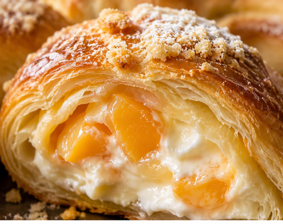 Peach Cream Cheese Croissant Rolls (Buttery, Creamy, and Ready in Under 40 Minutes)
