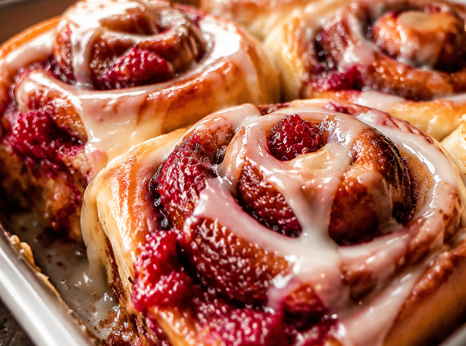 Raspberry Cinnamon Rolls with Lemon Glaze (Irresistible Sweet-Tangy Breakfast Treat)