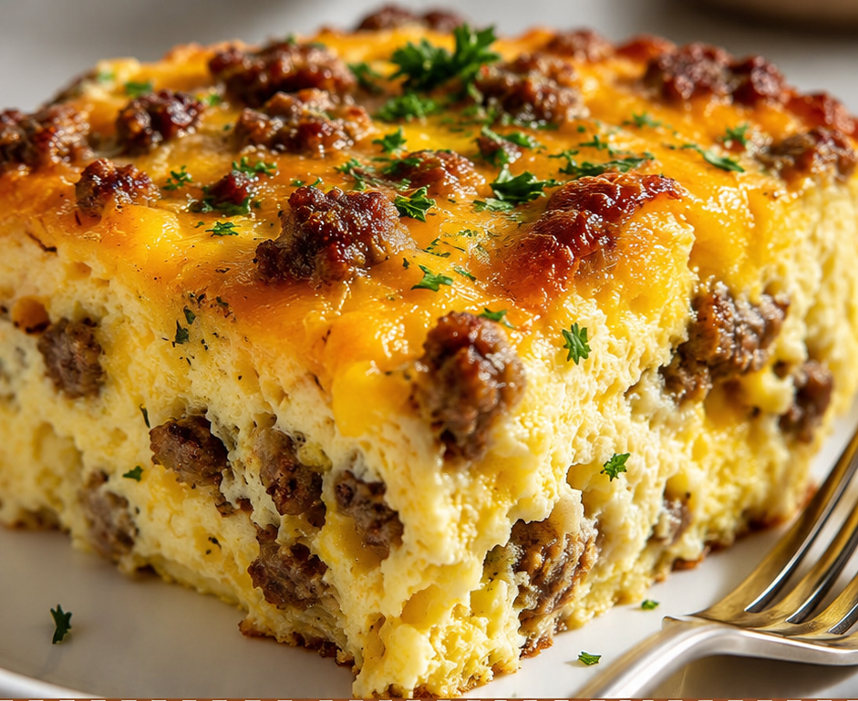 The Ultimate Sausage and Egg Breakfast Casserole (Make-Ahead Magic for Busy Mornings)