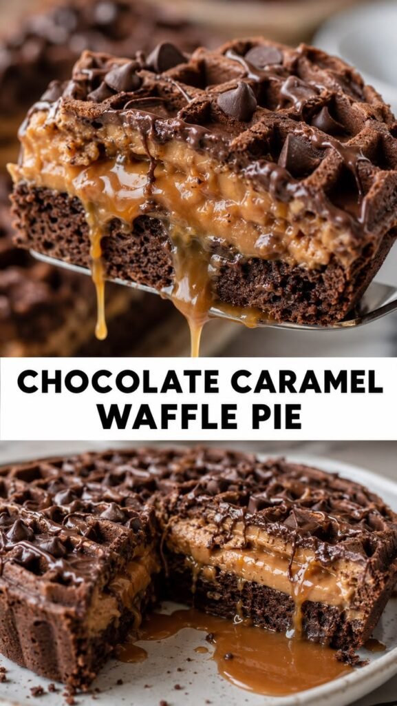 Chocolate Caramel Waffle Pie (Decadent Dessert Ready in Under an Hour)