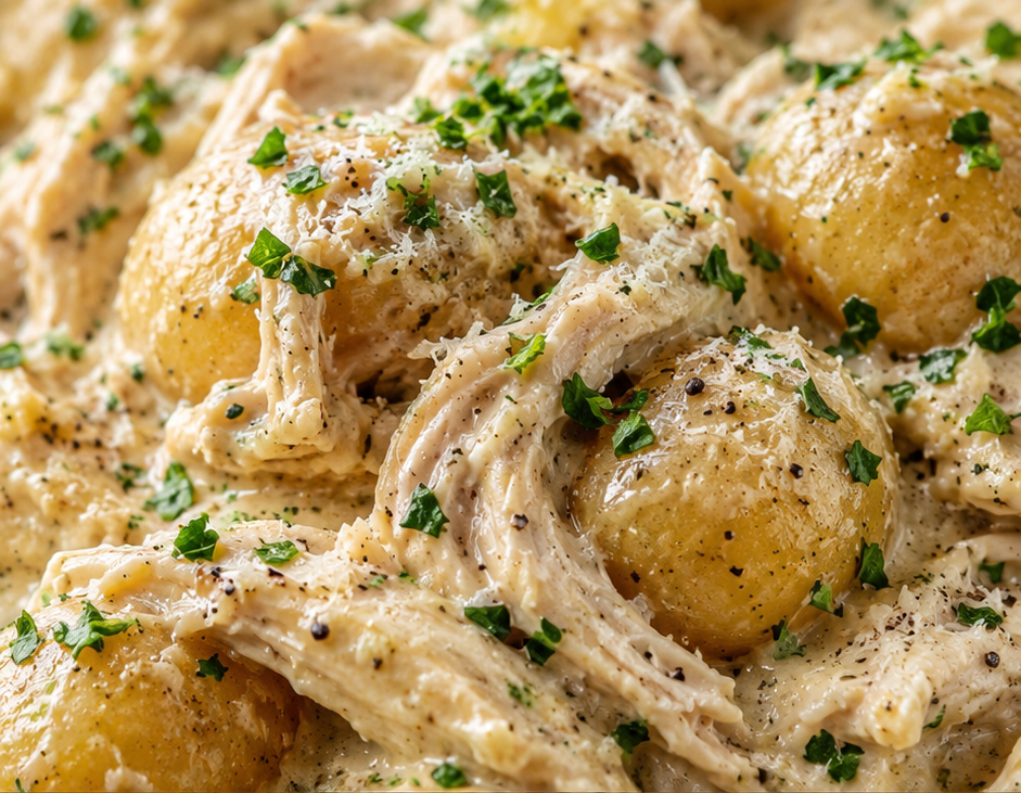 Creamy Crockpot Garlic Parmesan Chicken (Set-It-and-Forget-It Dinner Magic)