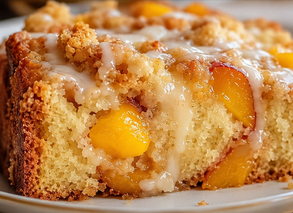 Peach Cobbler Pound Cake (The Moist, Buttery Dessert Everyone Asks For)